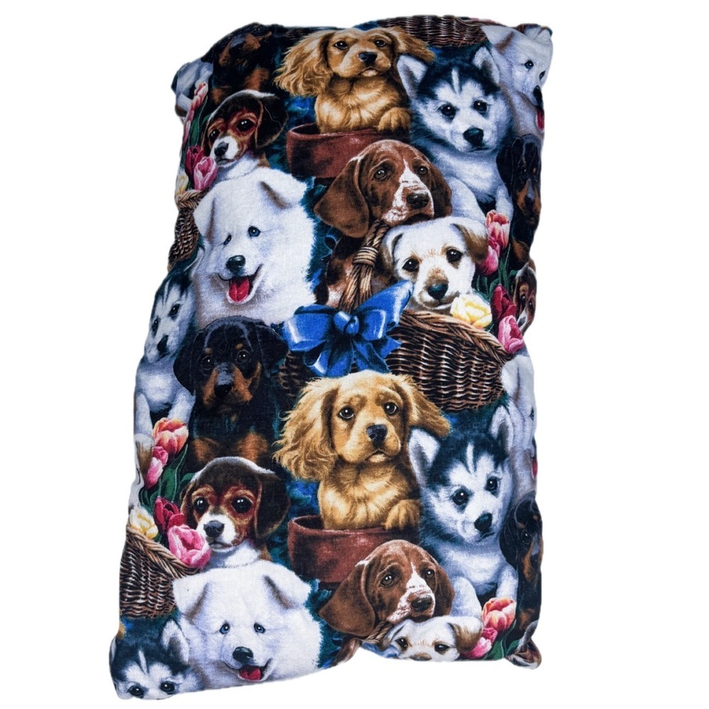 Handmade Dog Throw Pillow Kitsch Whimsical Cute Kitsch Puppy Lover FLAWED READ - Picture 4 of 6
